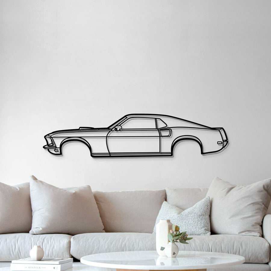 1969 Mustang Mach 1 Metal Car Wall Art - MT0123