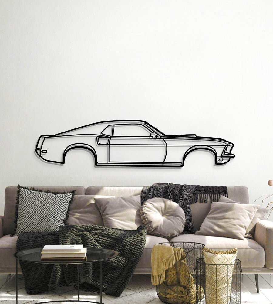 1969 Mustang Mach 1 Metal Car Wall Art - MT0123