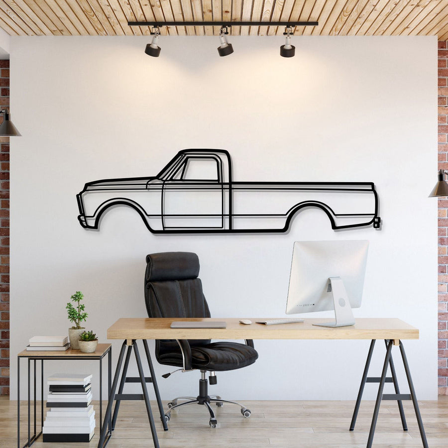 1970 3500 V8 Metal Car Wall Art - MT0124