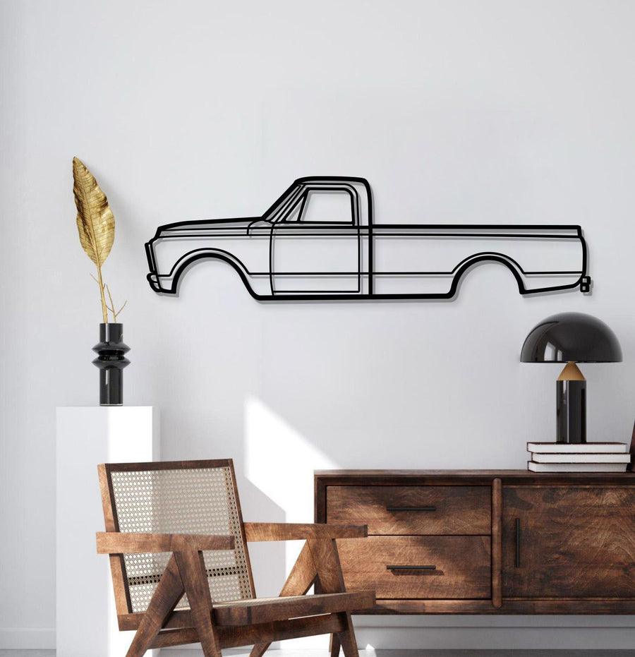 1970 3500 V8 Metal Car Wall Art - MT0124