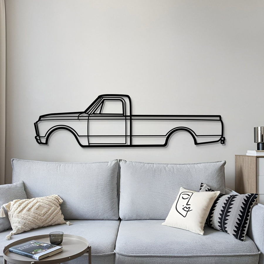 1970 3500 V8 Metal Car Wall Art - MT0124