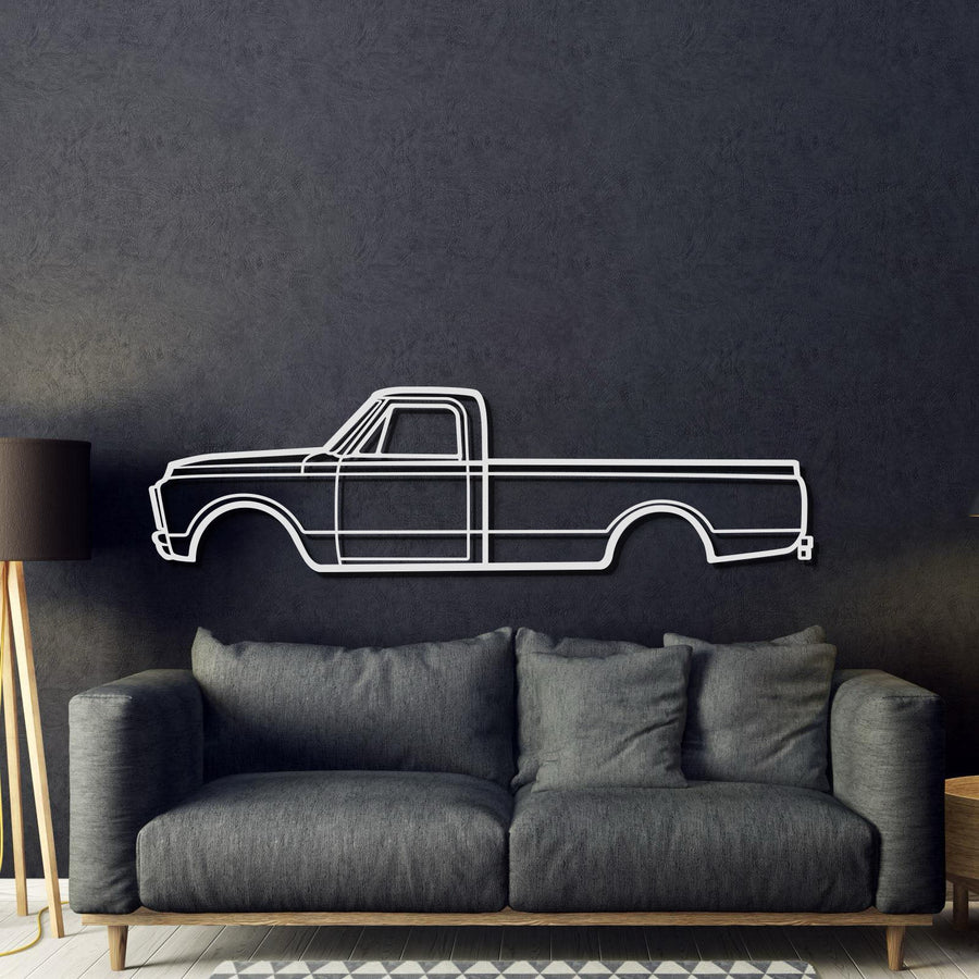 1970 3500 V8 Metal Car Wall Art - MT0124