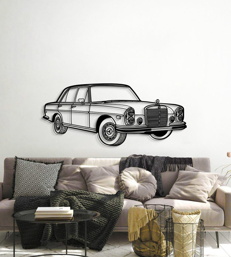 1972 280 SE W108 Perspective Metal Car Wall Art - MT1281