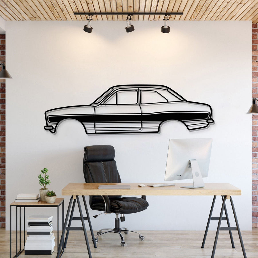 1973 Escort RS1600 Metal Car Wall Art - MT0154