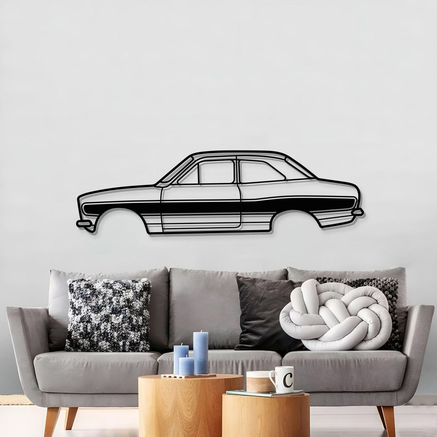 1973 Escort RS1600 Metal Car Wall Art - MT0154