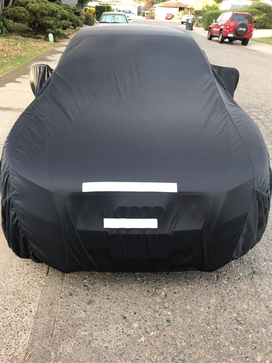 Outdoor and Indoor Select-Fit Car Cover Kit UV Reflecting Water Resistant and Washable. Includes 3 wind straps storage bag and lock