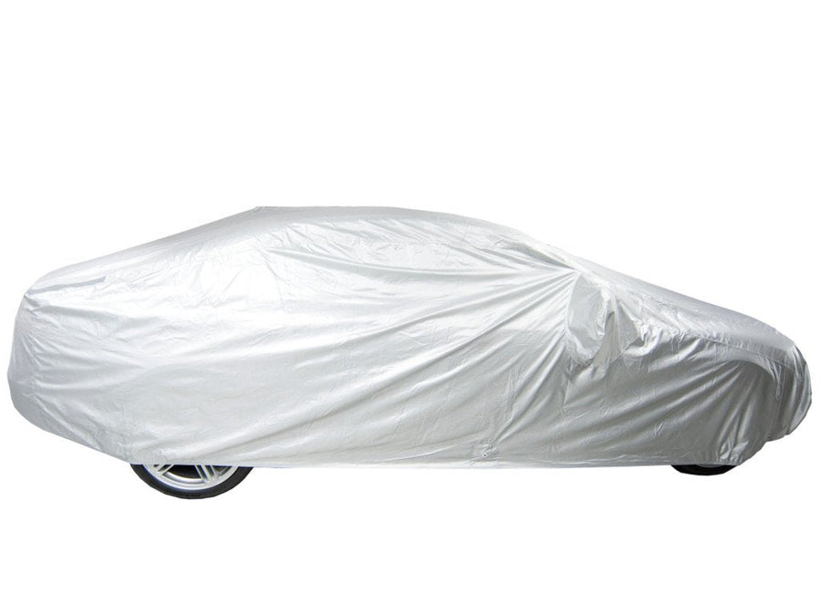 Outdoor and Indoor Select-Fit Car Cover Kit UV Reflecting Water Resistant and Washable. Includes 3 wind straps storage bag and lock