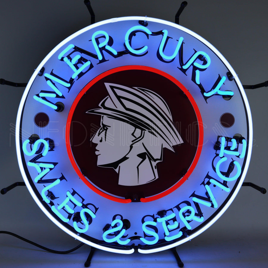 Mercury Sales And Service Neon Sign