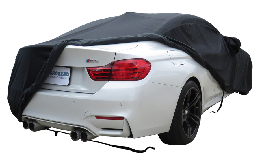 Outdoor and Indoor Select-Fit Car Cover Kit UV Reflecting Water Resistant and Washable. Includes 3 wind straps storage bag and lock