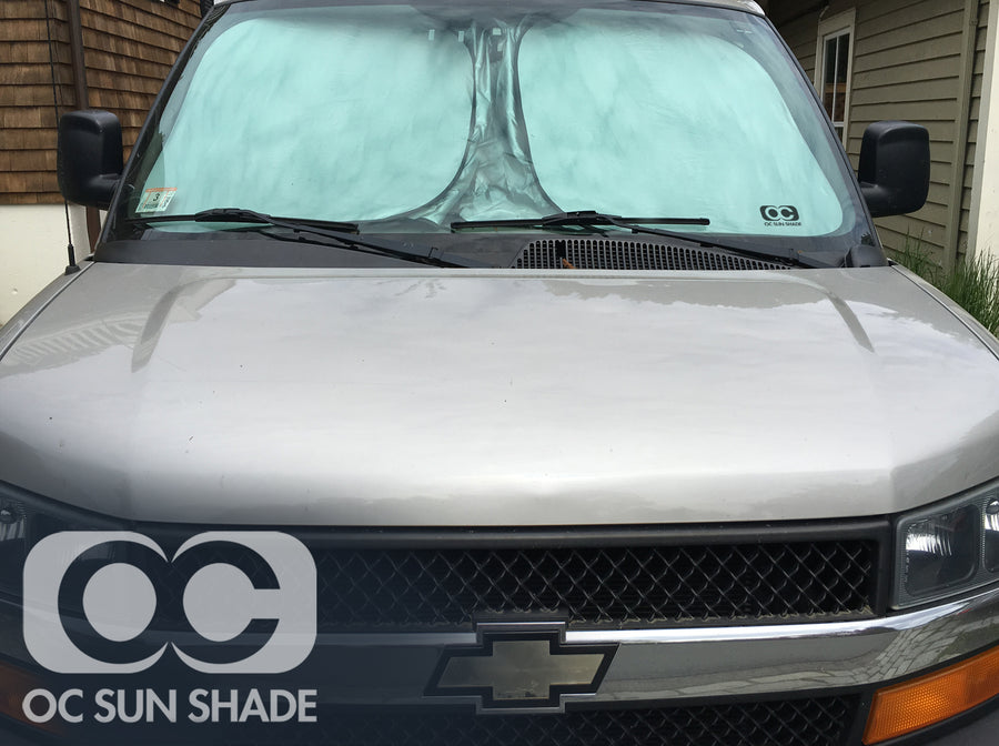 OC Sun Shade on Chevrolet Work Van