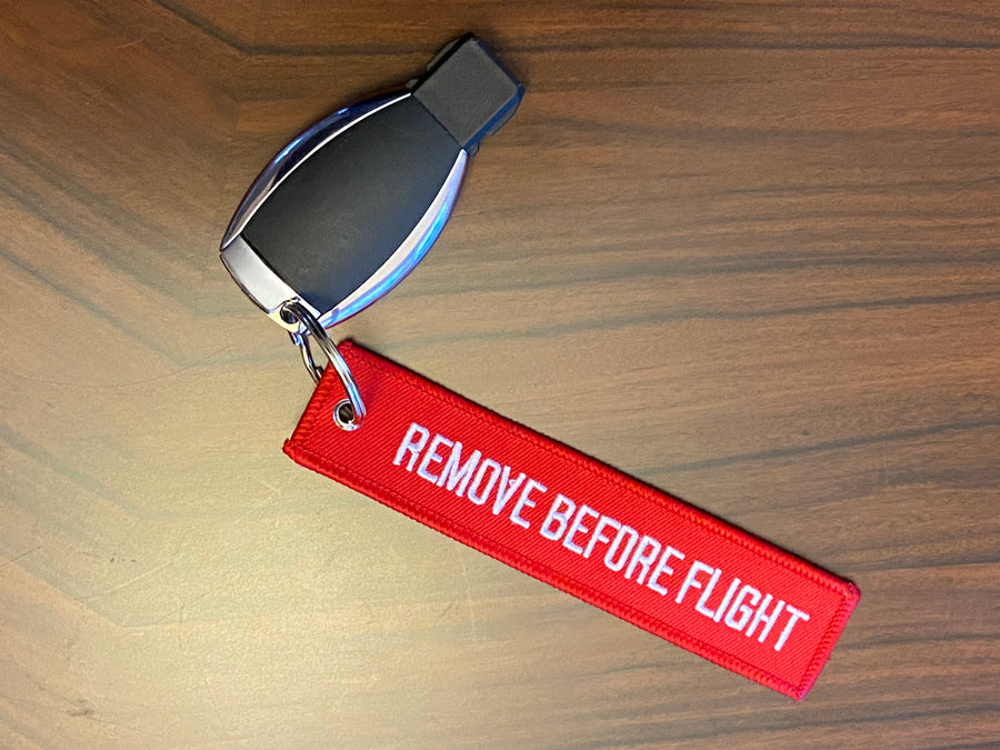 Remove Before Flight Key Ring