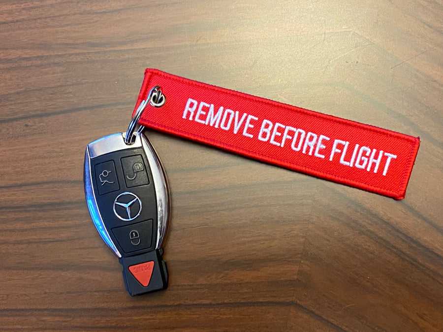 Key fob Remove before flight
